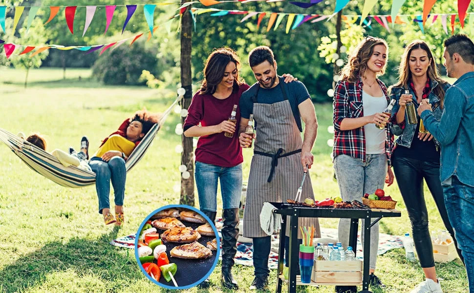 3-10 Pcs Non-stick BBQ Grill Mat 40*33cm Baking Mat BBQ Tools Cooking Grilling Sheet Heat Resistance Easily Cleaned Kitchen Tool