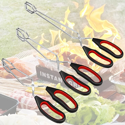 BBQ Tools Barbecue Scissor Tongs Grilled Food Tong Long Handle Scissor BBQ Bread Roast Clip Kitchen Baking Tongs BBQ Accessories