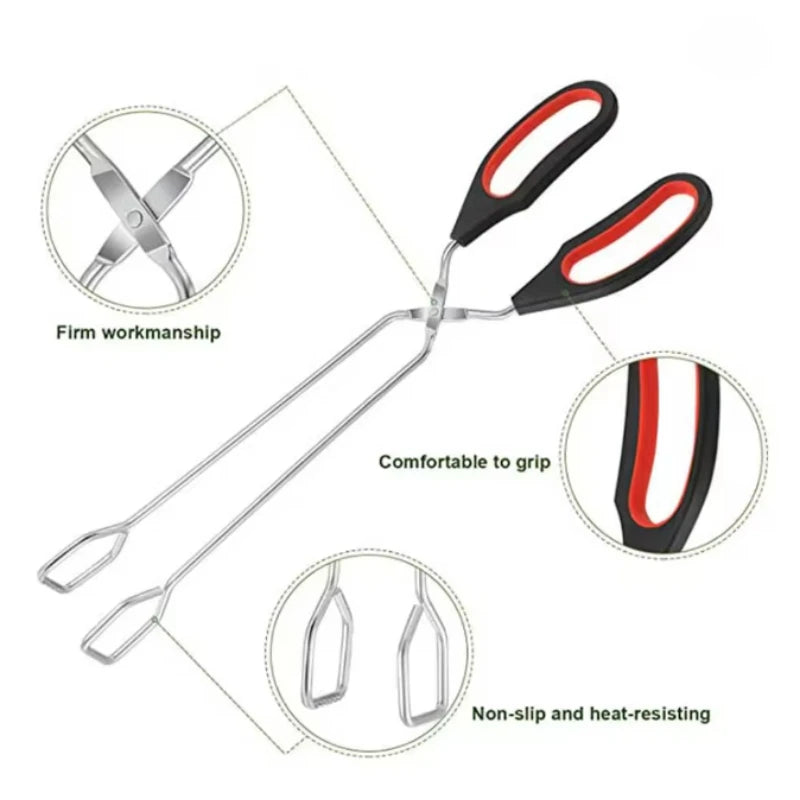 BBQ Tools Barbecue Scissor Tongs Grilled Food Tong Long Handle Scissor BBQ Bread Roast Clip Kitchen Baking Tongs BBQ Accessories