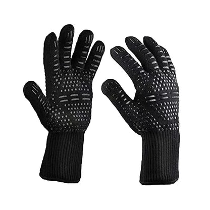 One Piece BBQ Gloves High Temperature Resistance Oven Mitts 500 800 Degrees Fireproof Barbecue Heat Insulation Microwave Gloves