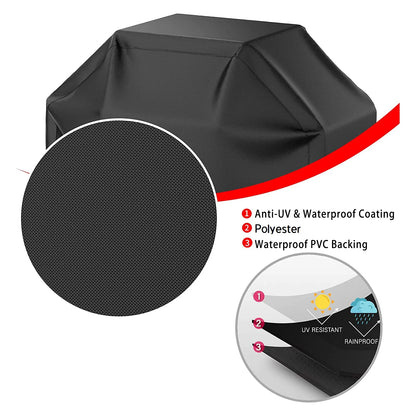 Multiple Size Grill Cover, Heavy Duty Waterproof Barbecue Gas Grill Cover, Black, Heat Resistant, Stain Resistant, Waterproof