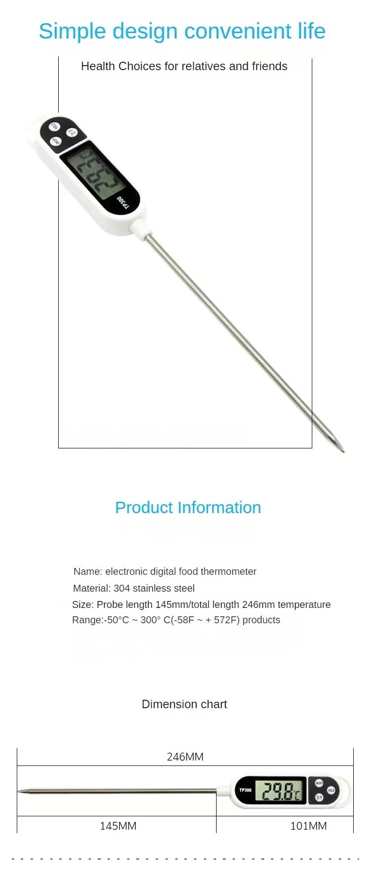 Digital meat thermometer