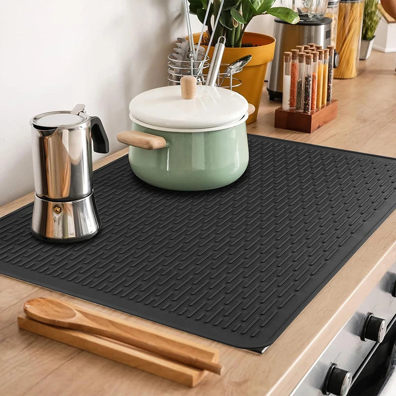 Extra-Large Silicone Cooktop Protector 71x51cm Black - Multi-Use Mat for Electric Stove Glass Ceramic & Oven