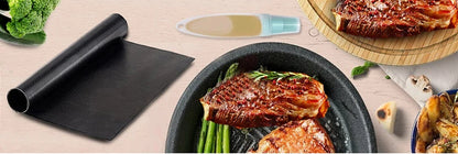 3-10 Pcs Non-stick BBQ Grill Mat 40*33cm Baking Mat BBQ Tools Cooking Grilling Sheet Heat Resistance Easily Cleaned Kitchen Tool