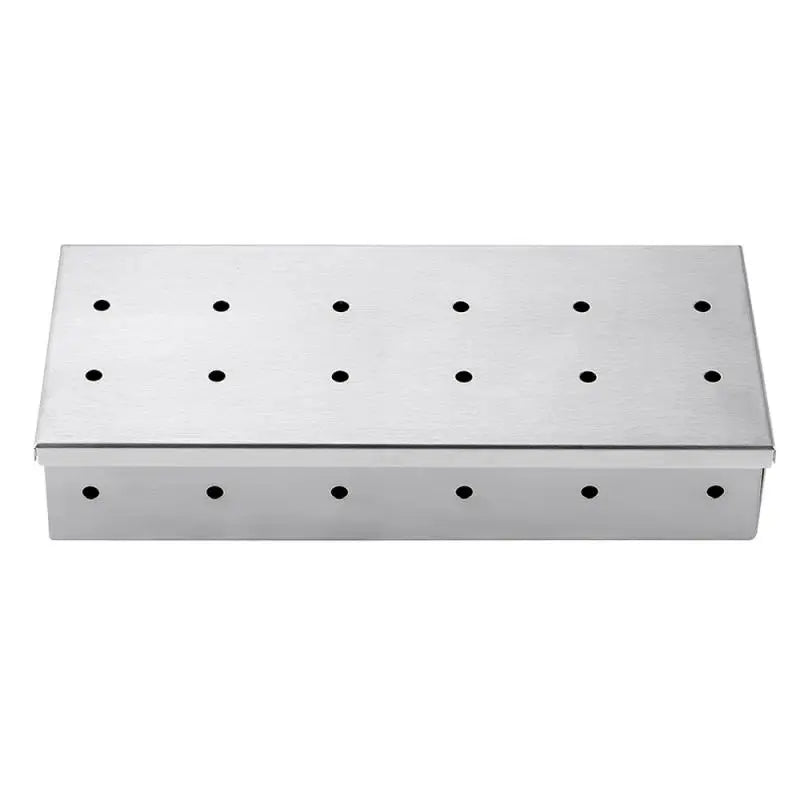 Indoor Outdoor BBQ Smoker Box for Gas Grill Charcoal Wood Chips Meat Smoking Flavor Accessories