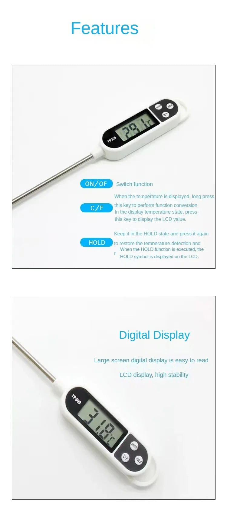 Digital meat thermometer