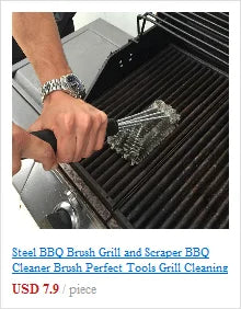 Indoor Outdoor BBQ Smoker Box for Gas Grill Charcoal Wood Chips Meat Smoking Flavor Accessories