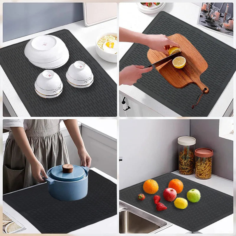 Extra-Large Silicone Cooktop Protector 71x51cm Black - Multi-Use Mat for Electric Stove Glass Ceramic & Oven